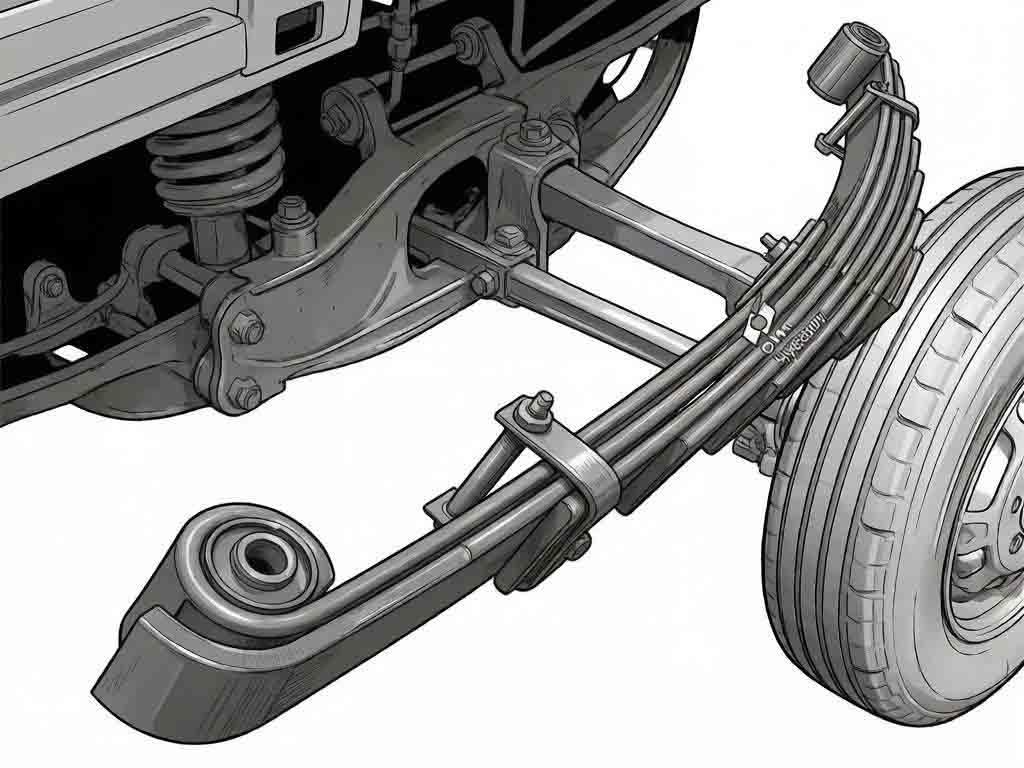 Передняя подвеска Isuzu NQR71/75/NPR75: каталог деталей и схема сборки